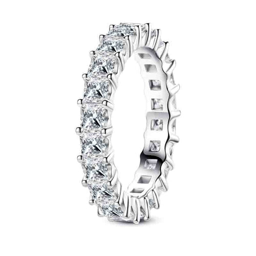 Aliança Princess Moissanite Moissanite - Momi Jewel
