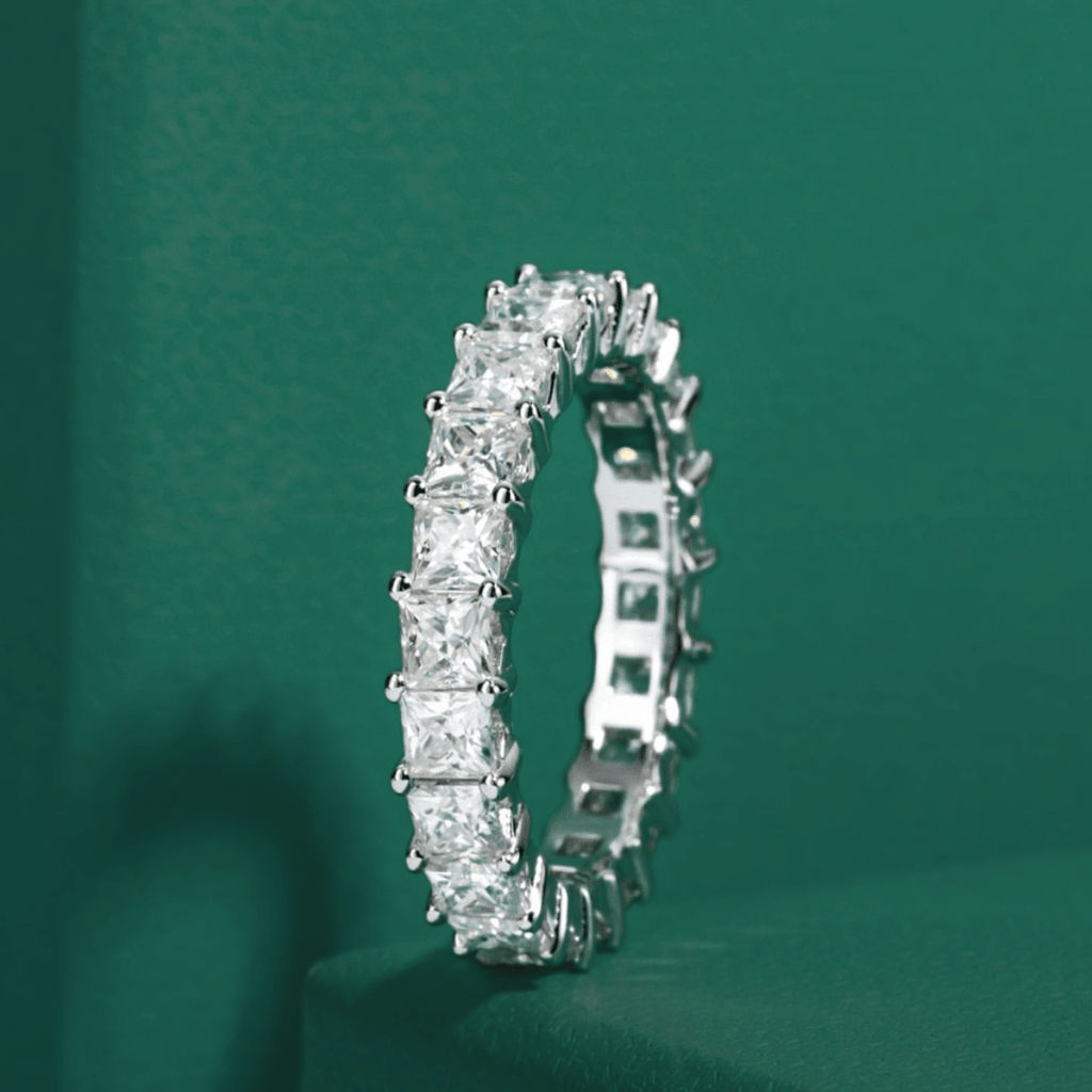 Aliança Princess Moissanite Moissanite - Momi Jewel