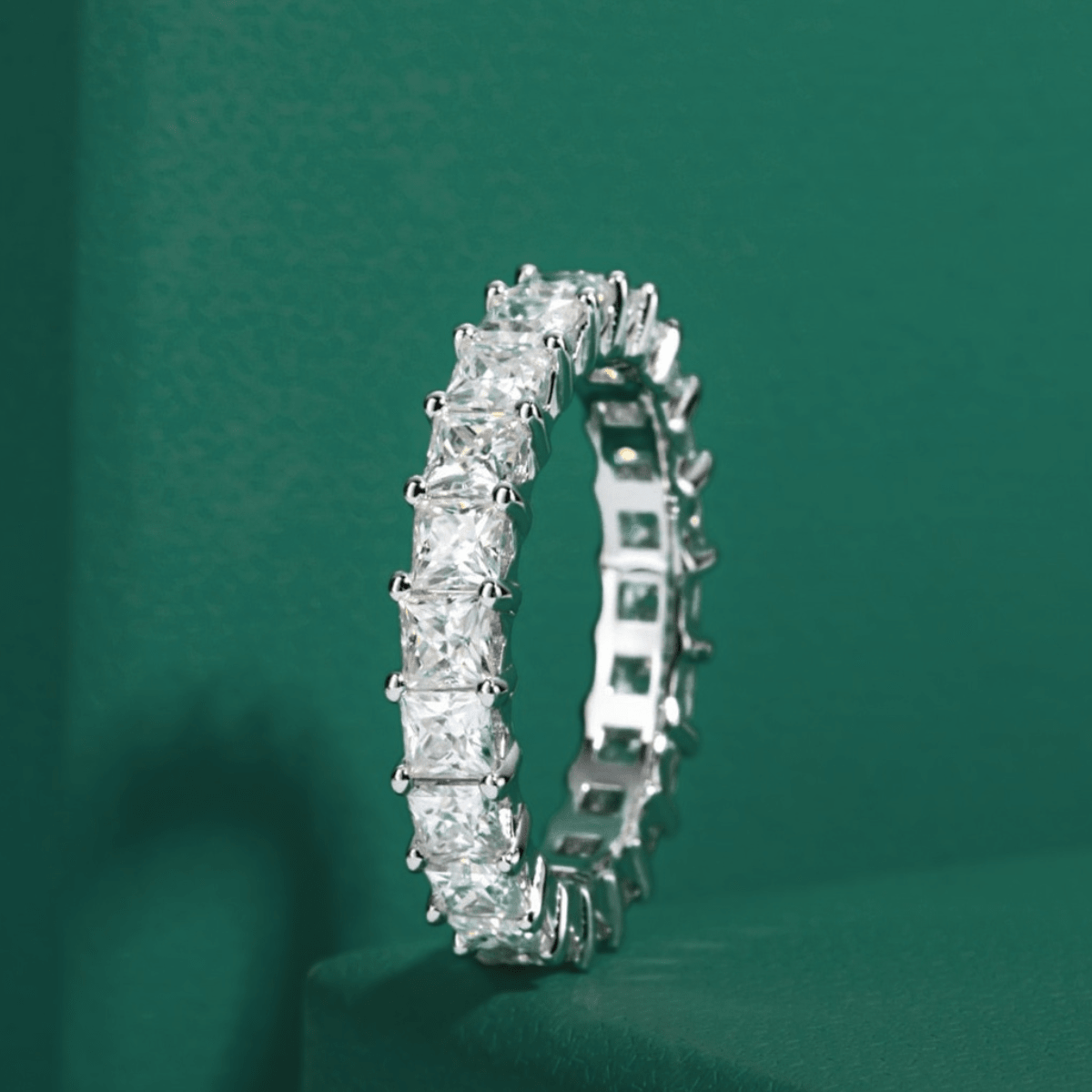 Aliança Princess Moissanite Moissanite - Momi Jewel