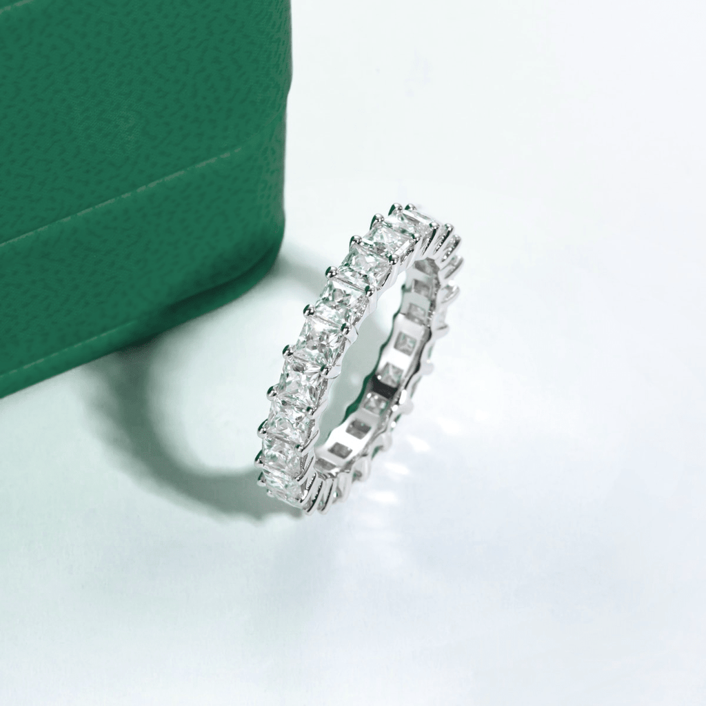 Aliança Princess Moissanite Moissanite - Momi Jewel