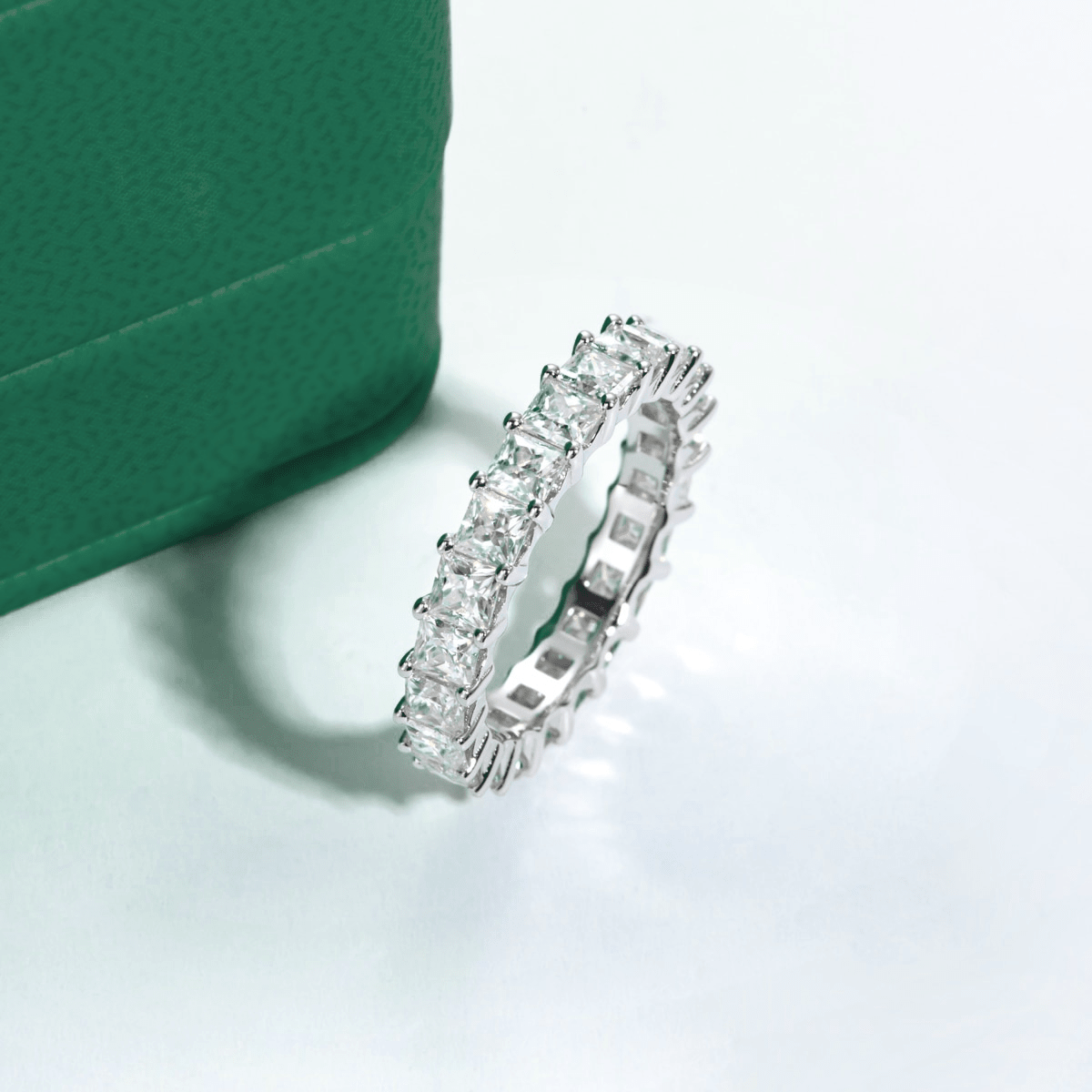 Aliança Princess Moissanite Moissanite - Momi Jewel