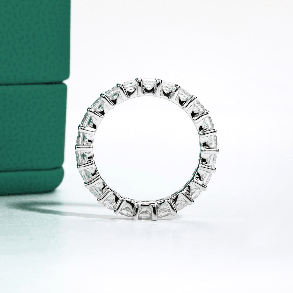 Aliança Princess Moissanite Moissanite - Momi Jewel