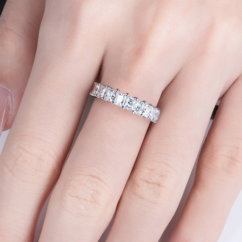 Aliança Princess Moissanite Moissanite - Momi Jewel