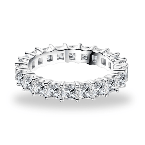 Aliança Princess Moissanite Moissanite - Momi Jewel
