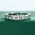 Aliança Quadratella Moissanite Moissanite - Momi Jewel