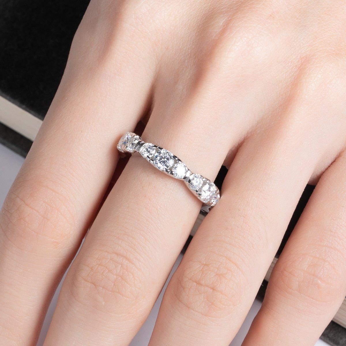 Aliança Variant Moissanite Moissanite - Momi Jewel