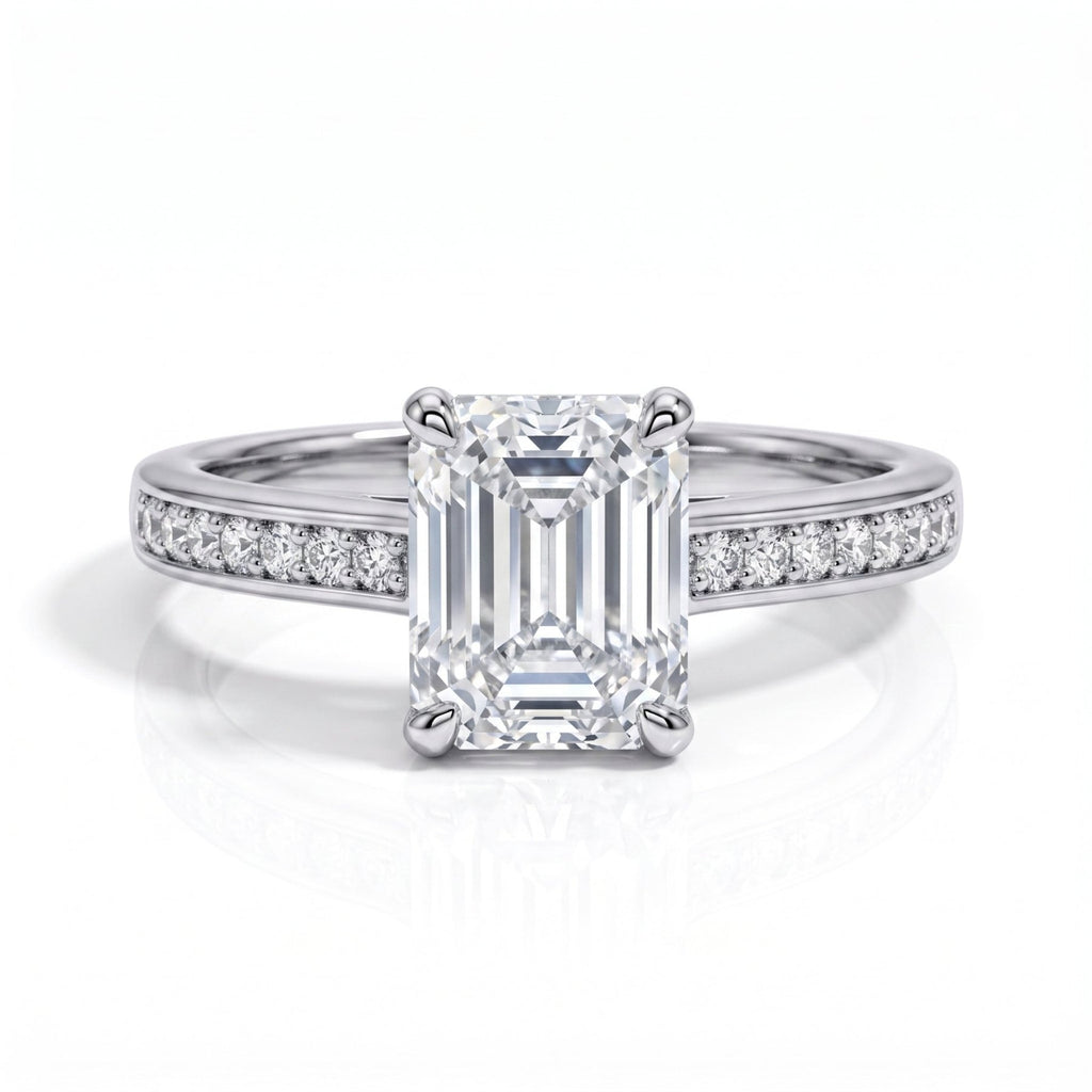 Anel Aura Esmeralda Moissanite Moissanite - Momi Jewel