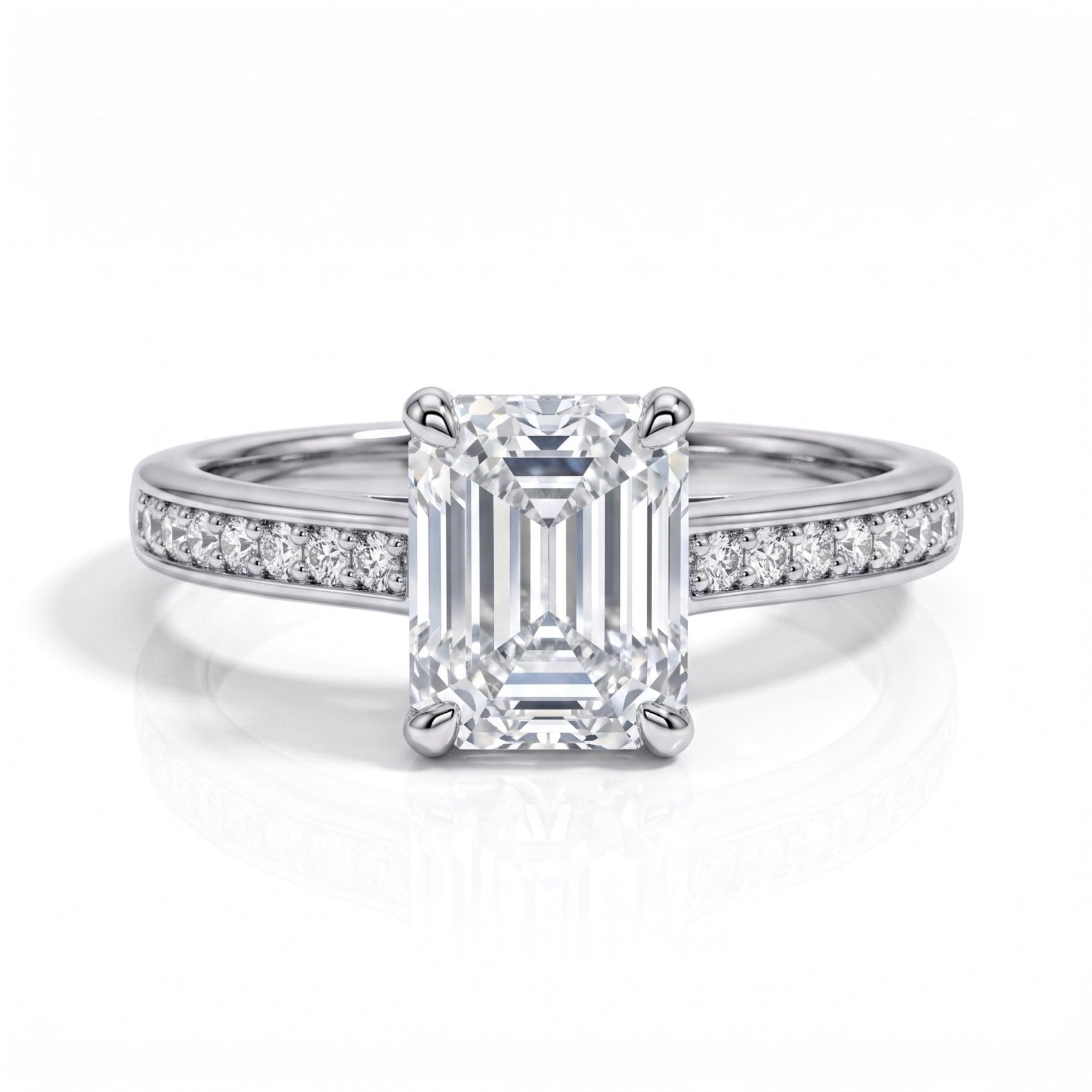 Anel Aura Esmeralda Moissanite Moissanite - Momi Jewel