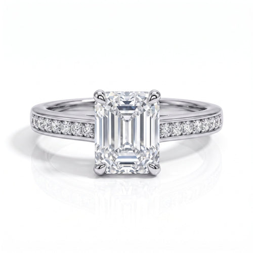 Anel Aura Esmeralda Moissanite Moissanite - Momi Jewel