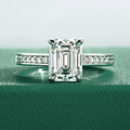 Anel Aura Esmeralda Moissanite Moissanite - Momi Jewel