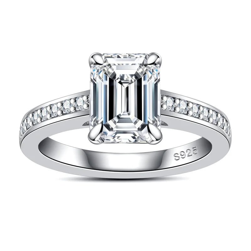Anel Aura Esmeralda Moissanite Moissanite - Momi Jewel