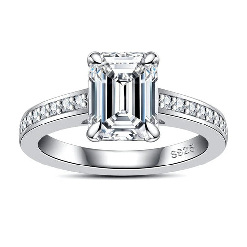 Anel Aura Esmeralda Moissanite Moissanite - Momi Jewel