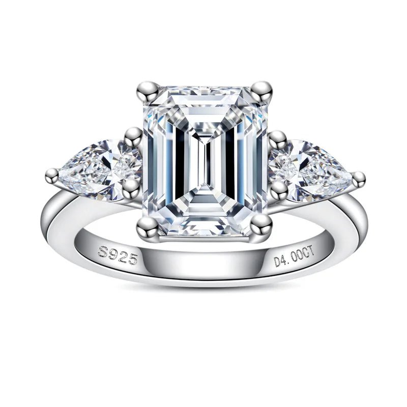 Anel Esmeralda & Pera Moissanite Moissanite - Momi Jewel