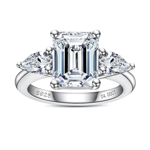 Anel Esmeralda & Pera Moissanite Moissanite - Momi Jewel