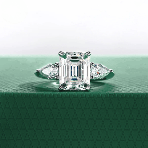 Anel Esmeralda & Pera Moissanite Moissanite - Momi Jewel