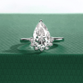 Anel Flower Pear Moissanite Moissanite - Momi Jewel