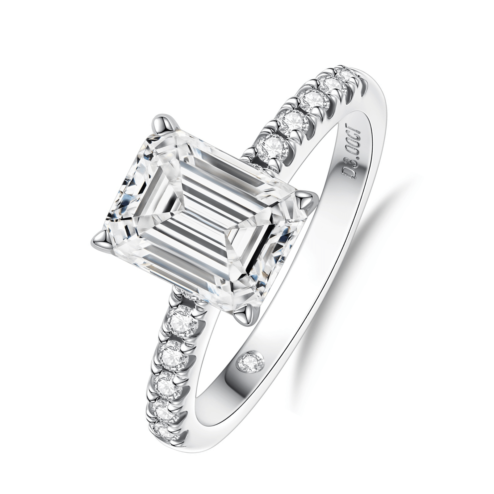 Anel Francis Esmeralda Moissanite Moissanite - Momi Jewel
