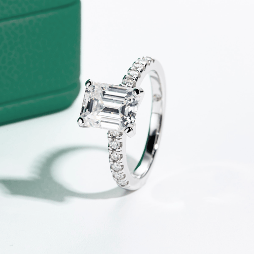Anel Francis Esmeralda Moissanite Moissanite - Momi Jewel