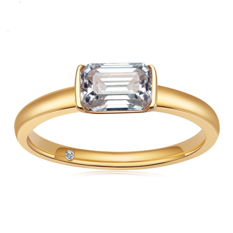 Anel Lauren Esmeralda Moissanite Moissanite - Momi Jewel