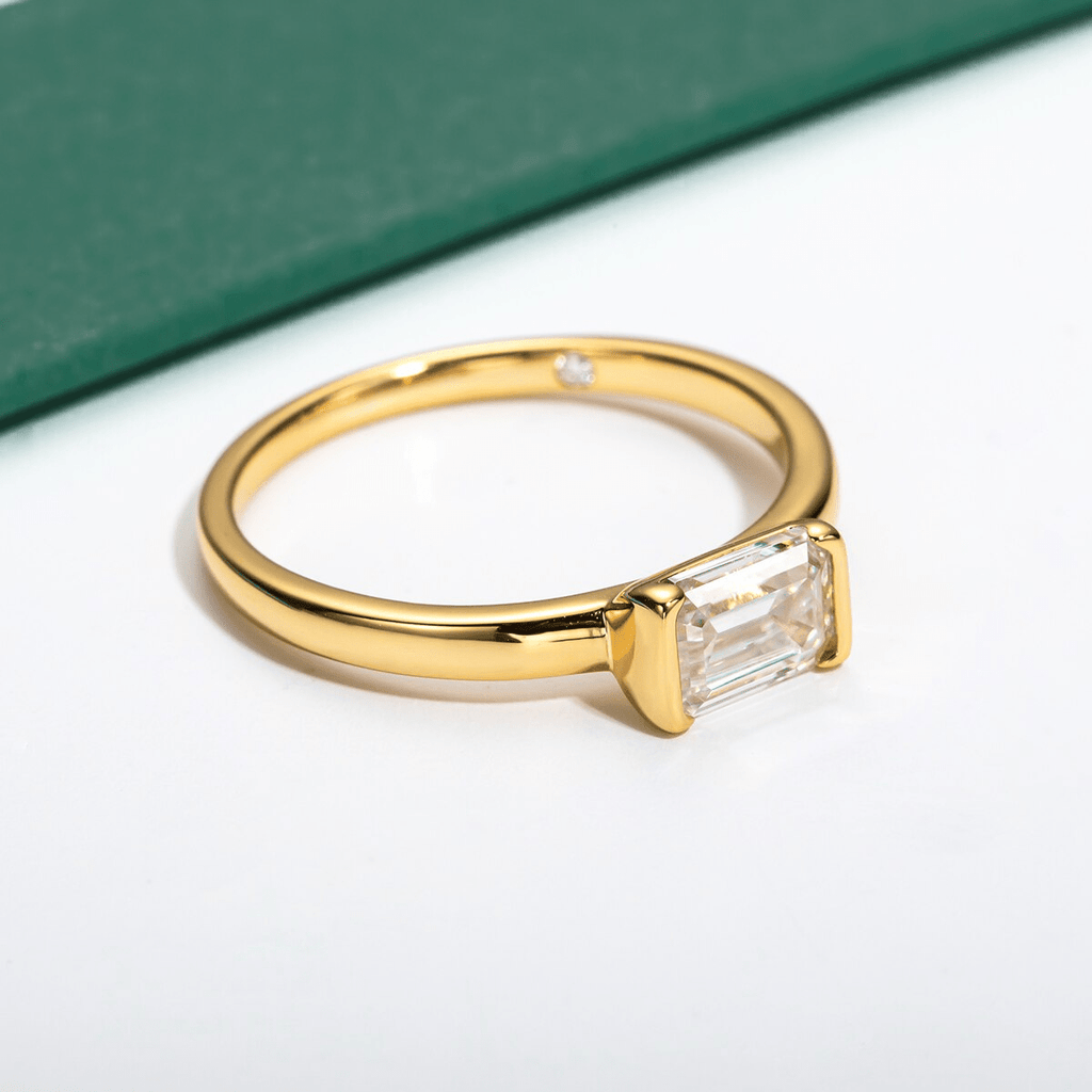 Anel Lauren Esmeralda Moissanite Moissanite - Momi Jewel