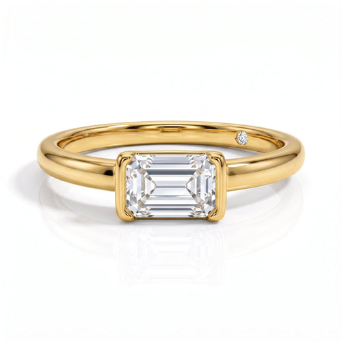 Anel Lauren Esmeralda Moissanite Moissanite - Momi Jewel