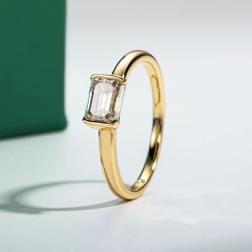 Anel Lauren Esmeralda Moissanite Moissanite - Momi Jewel