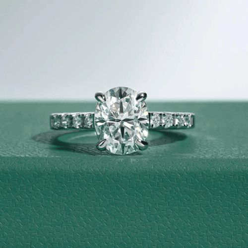 Anel Lucienne Oval Moissanite Moissanite - Momi Jewel