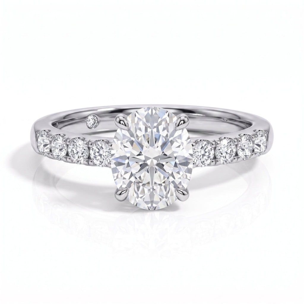 Anel Lucienne Oval Moissanite Moissanite - Momi Jewel