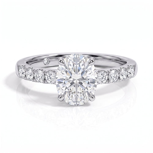 Anel Lucienne Oval Moissanite Moissanite - Momi Jewel