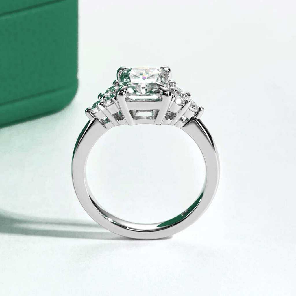 Anel Luxury Radiante Moissanite Moissanite - Momi Jewel