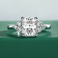 Anel Luxury Radiante Moissanite Moissanite - Momi Jewel