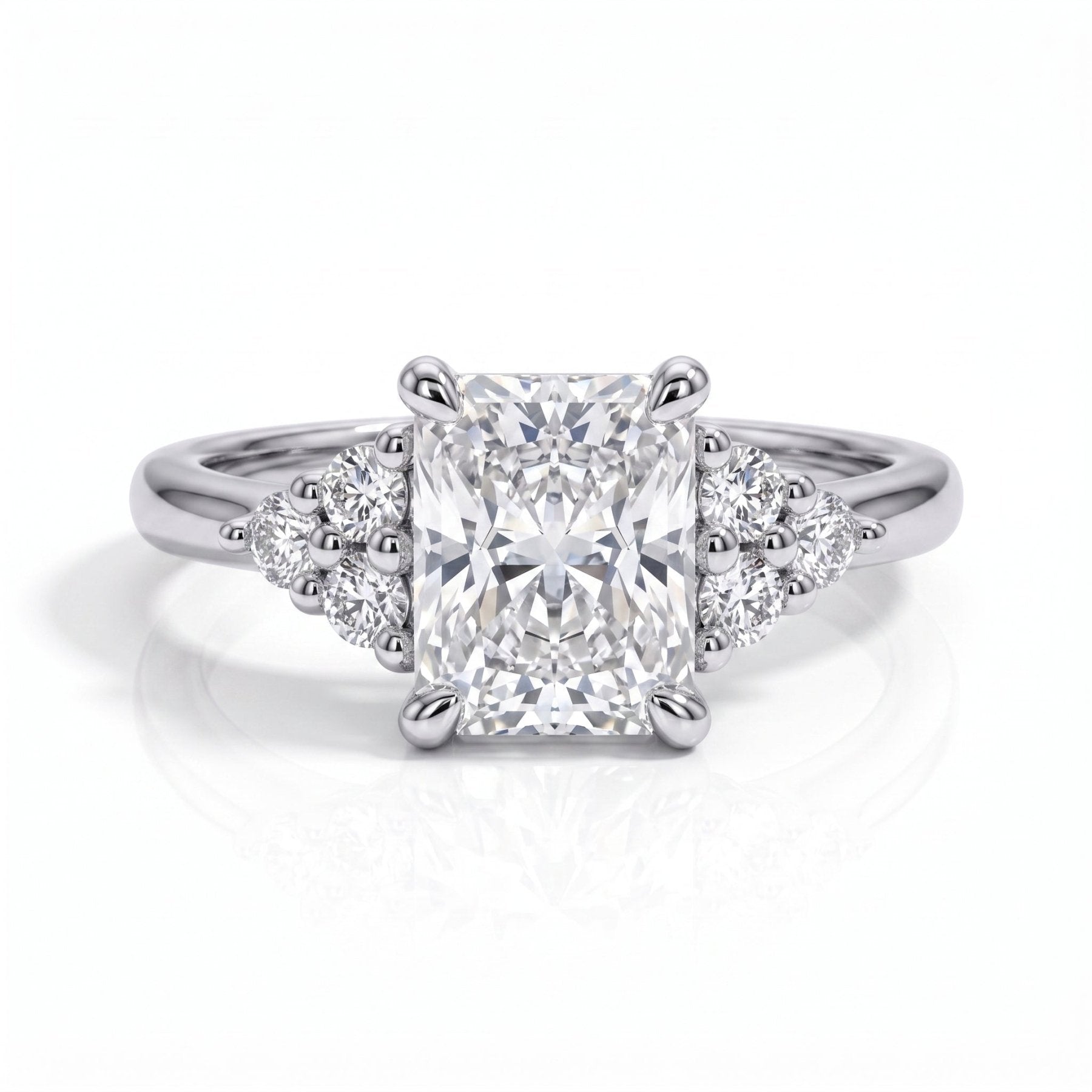 Anel Luxury Radiante Moissanite Moissanite - Momi Jewel