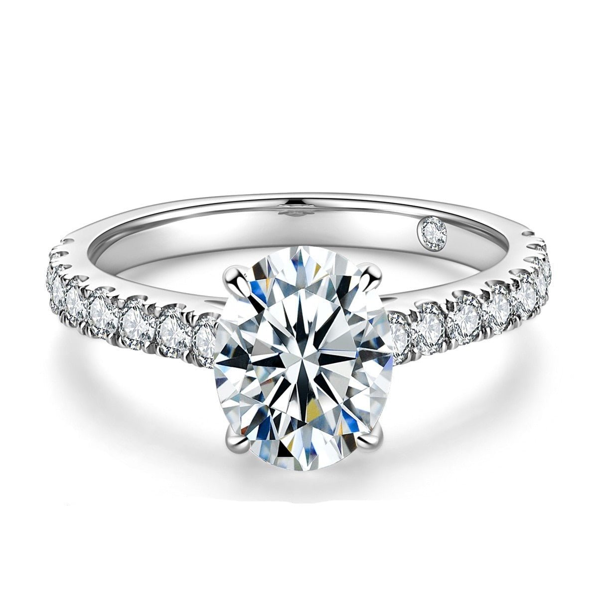 Anel Oval Moissanite Moissanite - Momi Jewel