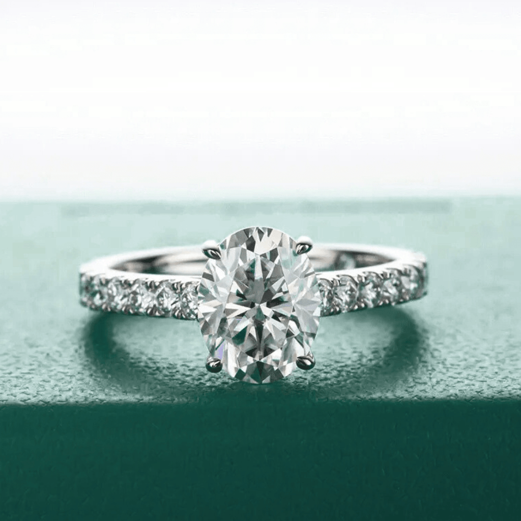 Anel Oval Moissanite Moissanite - Momi Jewel