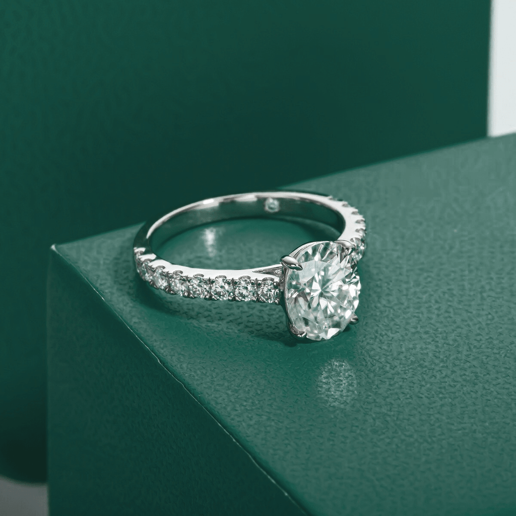 Anel Oval Moissanite Moissanite - Momi Jewel