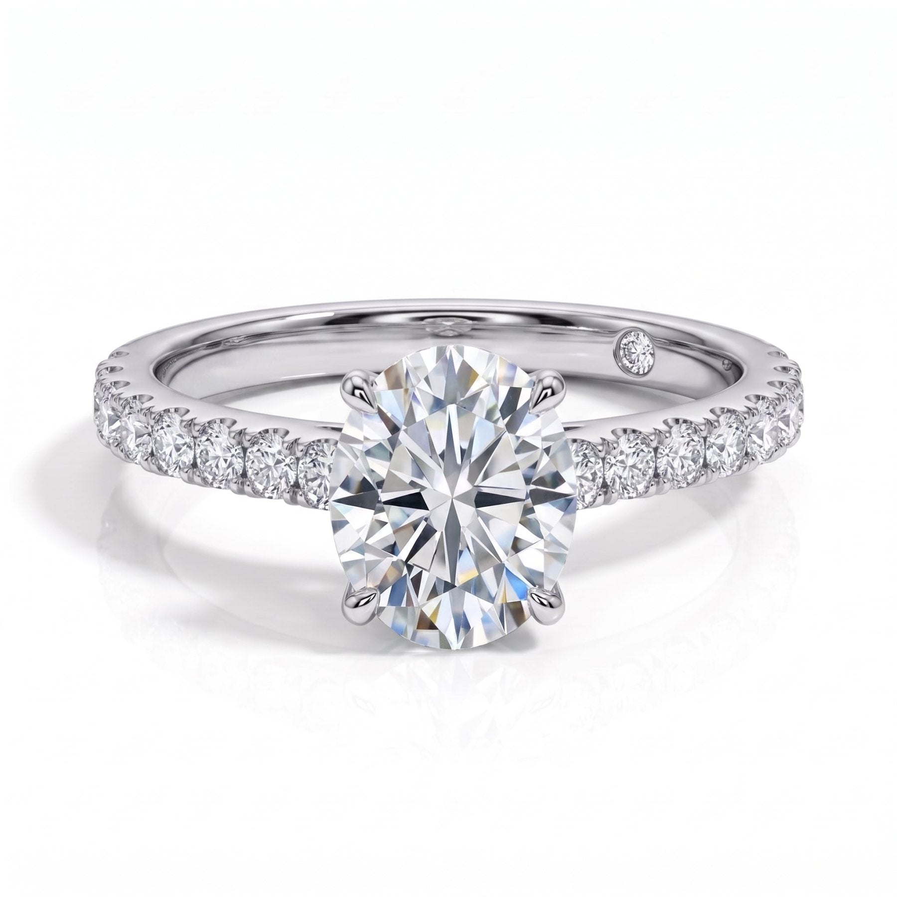 Anel Oval Moissanite Moissanite - Momi Jewel