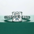 Anel Promise Asscher Moissanite Moissanite - Momi Jewel
