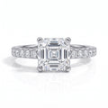 Anel Promise Asscher Moissanite Moissanite - Momi Jewel