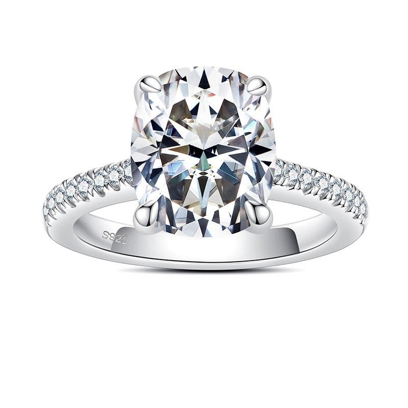 Anel Promise Cushion Moissanite Moissanite - Momi Jewel