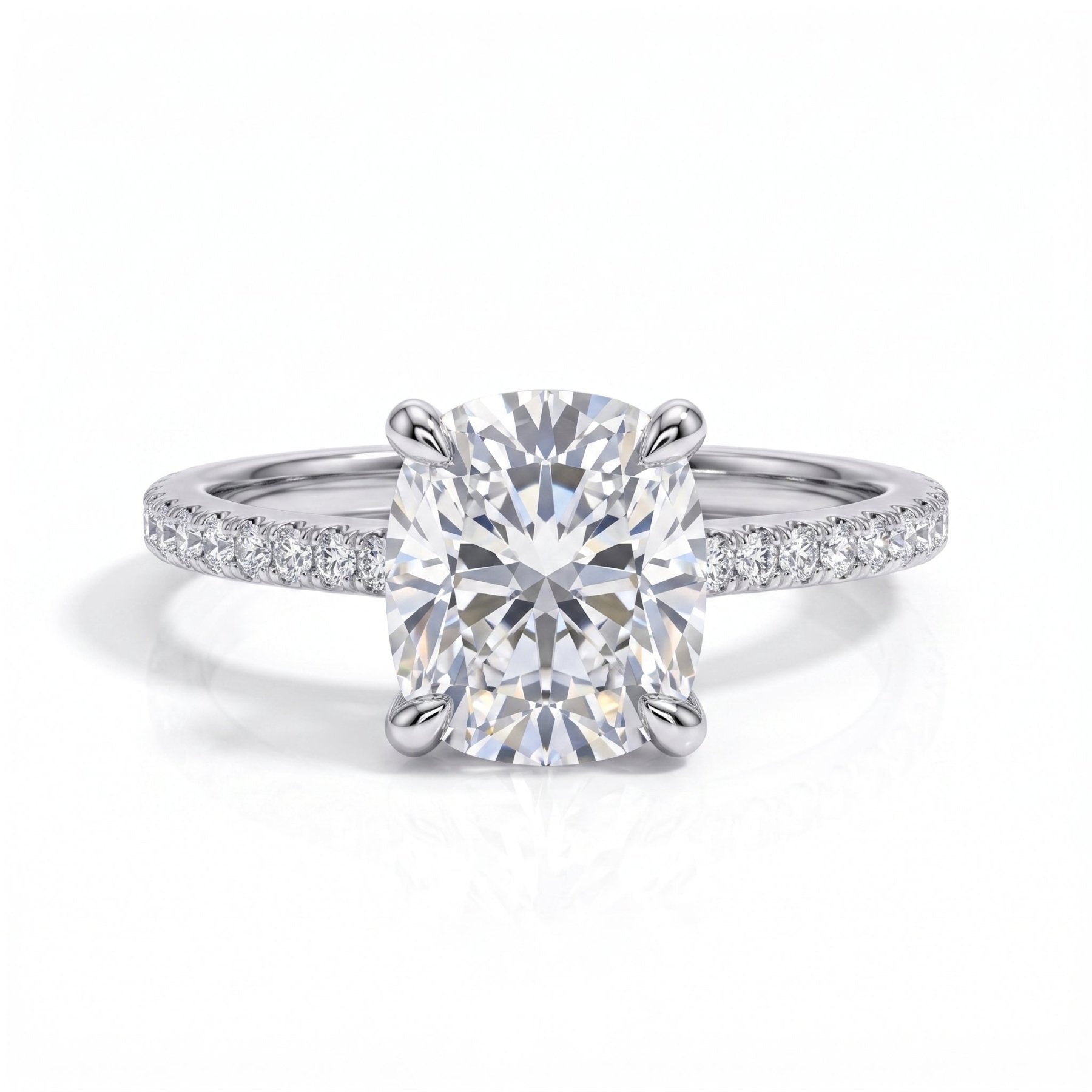 Anel Promise Cushion Moissanite Moissanite - Momi Jewel