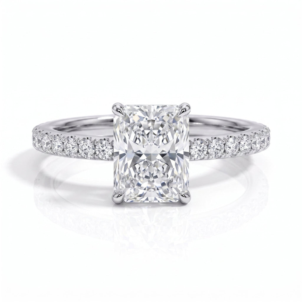 Anel Promise Radiante Moissanite Moissanite - Momi Jewel