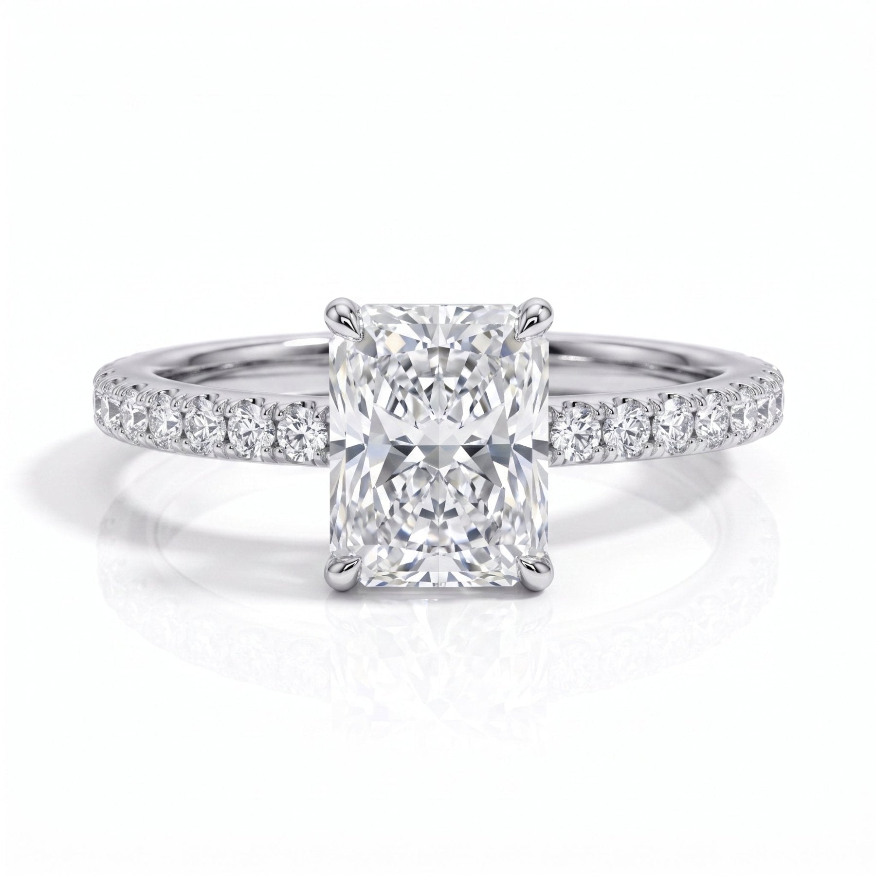 Anel Promise Radiante Moissanite Moissanite - Momi Jewel
