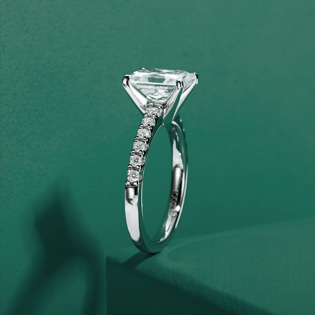 Anel Promise Radiante Moissanite Moissanite - Momi Jewel