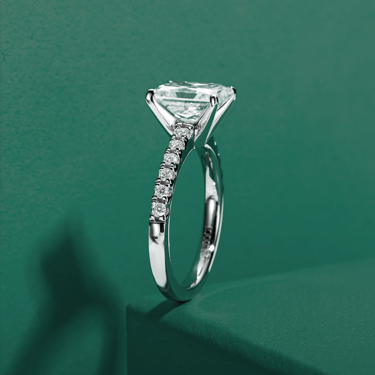 Anel Promise Radiante Moissanite Moissanite - Momi Jewel