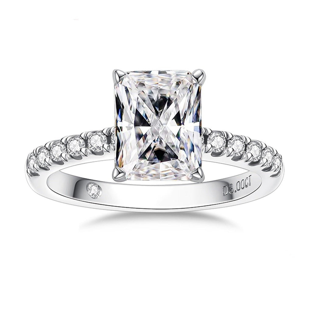 Anel Promise Radiante Moissanite Moissanite - Momi Jewel