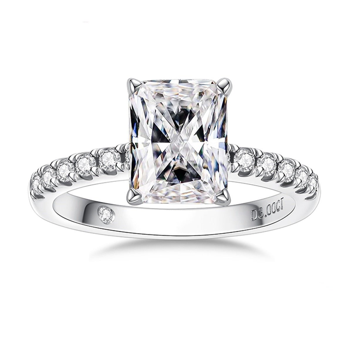 Anel Promise Radiante Moissanite Moissanite - Momi Jewel