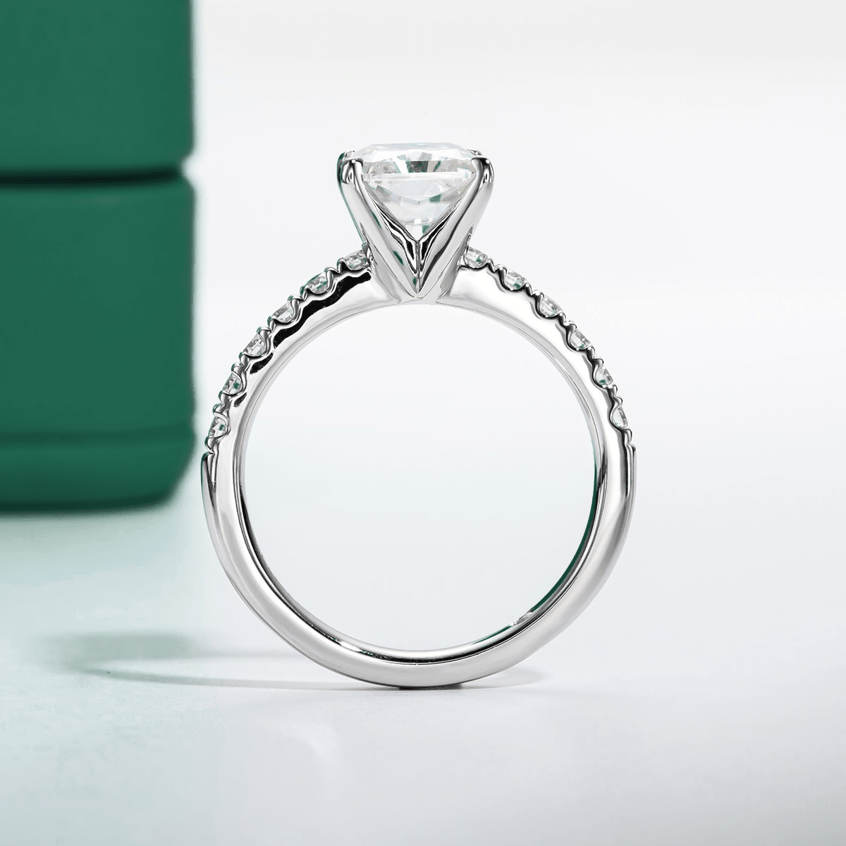 Anel Promise Radiante Moissanite Moissanite - Momi Jewel