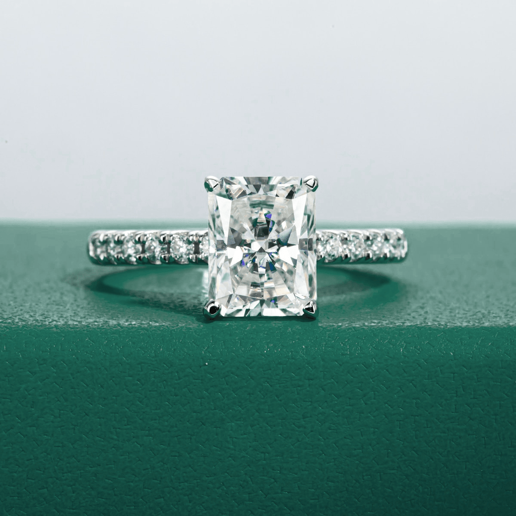 Anel Promise Radiante Moissanite Moissanite - Momi Jewel