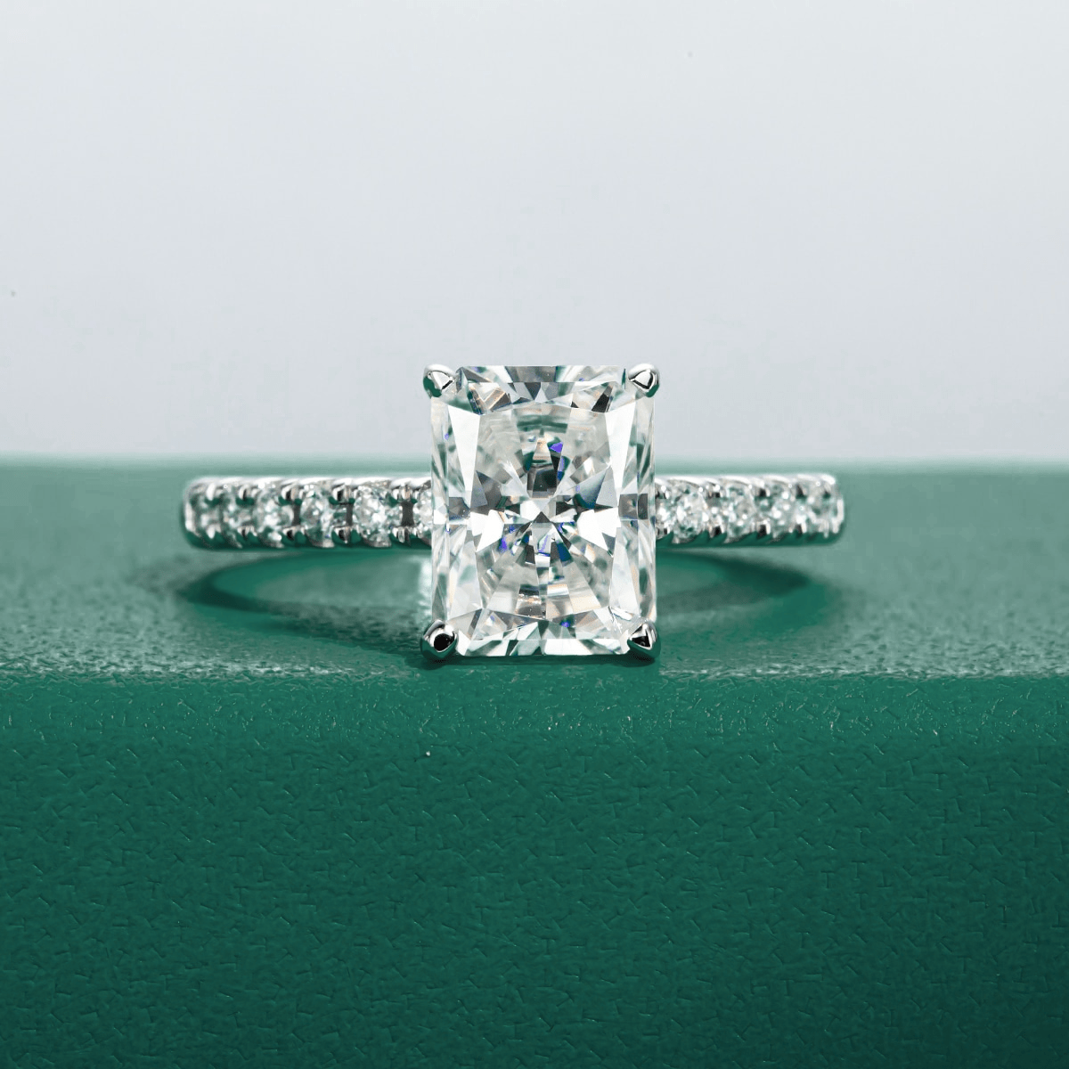 Anel Promise Radiante Moissanite Moissanite - Momi Jewel