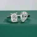 Anel Radiant Pear Moissanite Moissanite - Momi Jewel